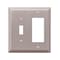Amerelle Wall Plate, Number of Gangs: 2 Steel, Brushed Nickel Finish, Gray 163TRBN - alternate 1